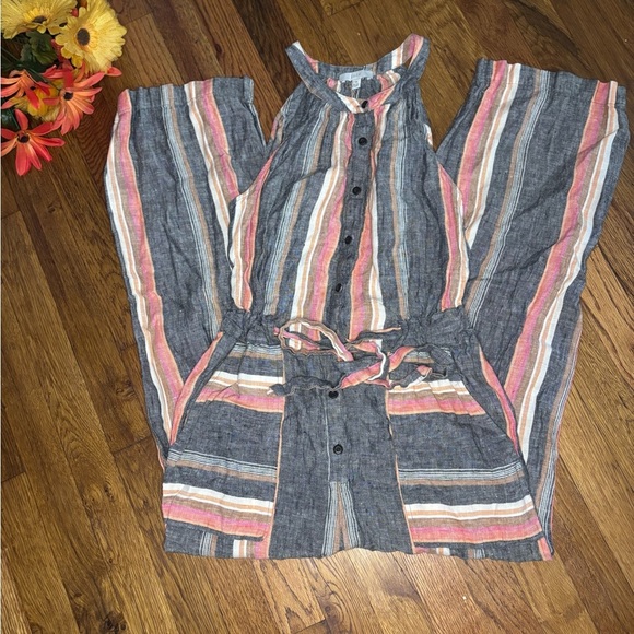 Joie Striped Sleeveless Jumpsuit - Picture 2 of 8